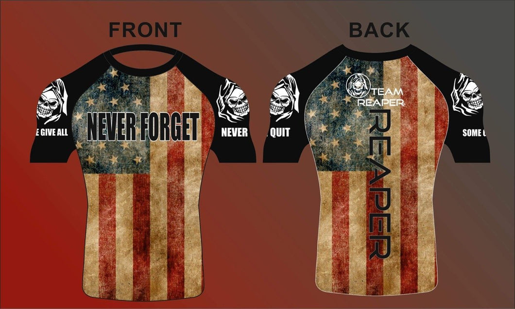NEVER FORGET RASH GUARDS - teamreaper